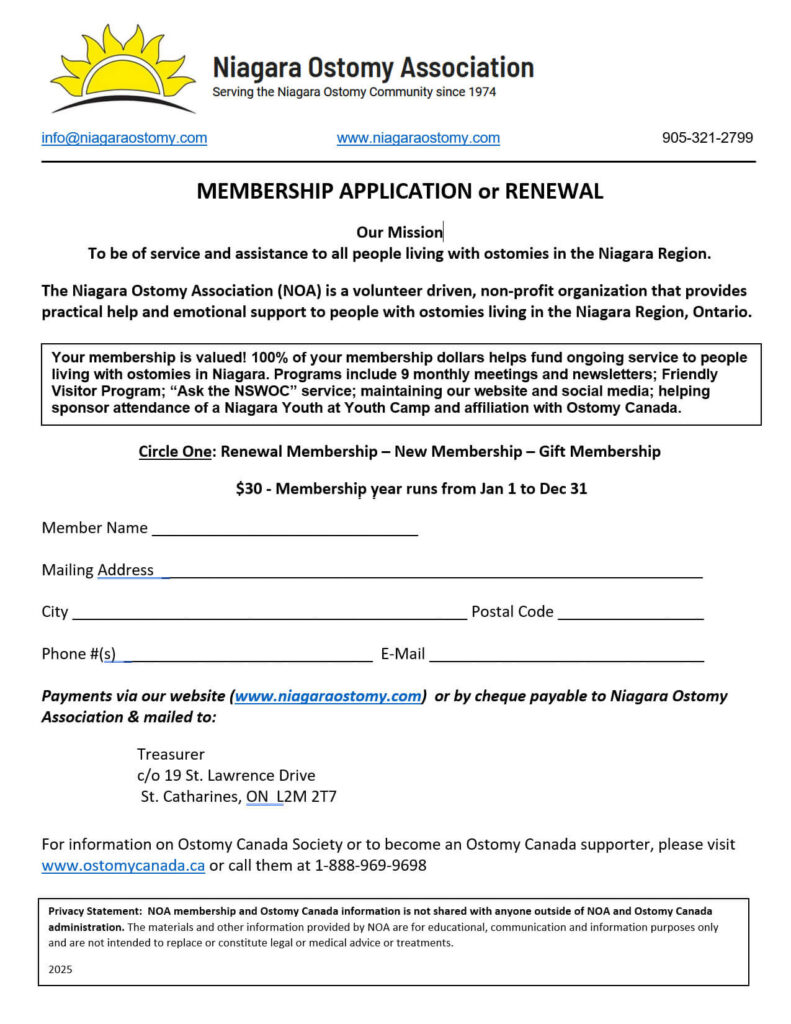 NOA Membership Form 2025